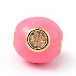 Cremagliera placcatura micro ottone spianare perline zirconi&nbsp;KK-C016-02G