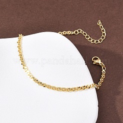 Браслеты-цепочки из латуни для женщин&nbsp;BJEW-C140-14G