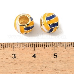 Sportball-Messing-Emaille-Perlen im europäischen Stil&nbsp;KK-CBAF2EC-03G-05