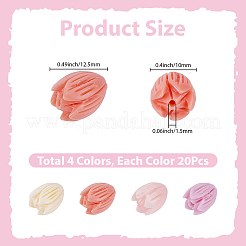 80 pz 4 colori perline di corallo sintetico&nbsp;FIND-SP0005-83