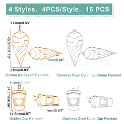 16 шт. 4 подвески из нержавеющей стали 201&nbsp;STAS-DC0006-57