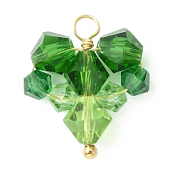 4шт 4 цветные подвески из граненого стекла&nbsp;PALLOY-TA00061