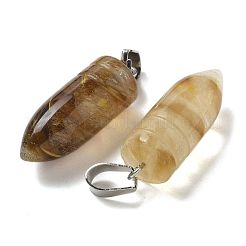 Синтетический арбузный камень стеклянные заостренные подвески&nbsp;G-B127-18P-08