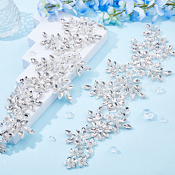 Цветочные аппликации из акриловых страз&nbsp;PATC-WH0017-03