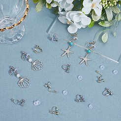 20 pièce de boucles d'oreilles à clip en acier inoxydable 316&nbsp;STAS-BBC0009-83P