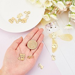 12 шт. 6 стиля 201 нержавеющая сталь подвески в виде котенка&nbsp;STAS-SC0002-56G