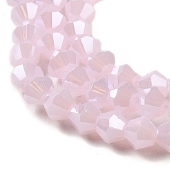 Chapelets de perles en verre électroplaqué d'imitation jade&nbsp;EGLA-F029-J4mm-A02