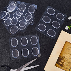 36 шт. овальные силиконовые наклейки на глушитель для барабанной установки&nbsp;AJEW-CP0009-73