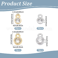 60шт латунные подвески из кубического циркония с микро-паве&nbsp;KK-WR0001-72