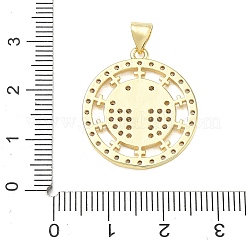 Ciondoli a croce religiosa in ottone con micro pavé di zirconi cubici trasparenti&nbsp;CU-CBA83A6-03A-G