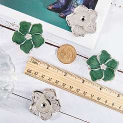 4 шт. ручки для ящиков из сплава со стразами&nbsp;AJEW-GF0007-43