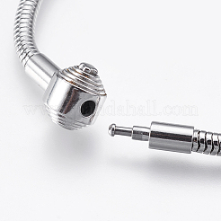 Fabrication de bracelets de style européen en acier inoxydable 304 résistant au ternissement&nbsp;STAS-E428-07B-P
