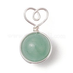 4 шт. 4 стиля подвески в форме сердца из натурального розового кварца&nbsp;PALLOY-TA00215-02