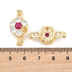Fermoirs à rabat en laiton pavé de zircone cubique&nbsp;CU-CBAA6E8-13G