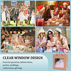 Портативные подарочные пакеты из крафт-бумаги&nbsp;ABAG-WH0032-64