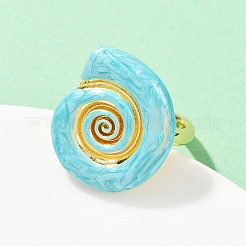 Латунные эмалевые регулируемые манжеты для женщин&nbsp;RJEW-G357-01F