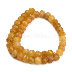 Fili di perle sfaccettate di giada bianca naturale tinta&nbsp;GG-CBAE966-01B-F