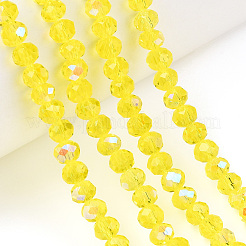 Chapelets de perles en verre électroplaqué&nbsp;EGLA-A034-T3mm-L28