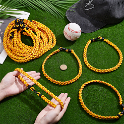 16 шт. плетеные браслеты из полиэфирного шнура для мужчин и женщин&nbsp;BJEW-UN0001-87B