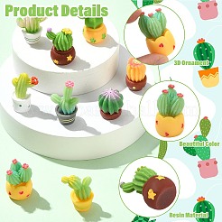 45 шт. 9 стиля украшения для показа бонсай из смолы кактуса&nbsp;AJEW-CJ0001-75