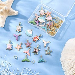 24шт 12 стиля подвески из сплава с эмалью&nbsp;ENAM-FP0002-05