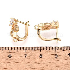 Латунный микропаве кубический цирконий кольцо серьги фурнитура&nbsp;KK-N261-34G