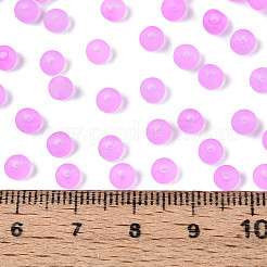 Прозрачные матовые цветные стеклянные бусины&nbsp;SEED-T007-12I