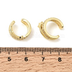 Boucles d'oreilles en laiton avec micro pavé de zircone cubique pour femmes&nbsp;CU-CBAE7DF-30G