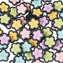 50 Stück 5 Farben Sakura undurchsichtige Harz-Cabochons&nbsp;CRES-TA0001-74