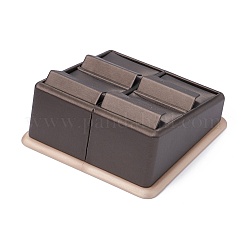 In legno rivestito con espositori per orecchini in pelle pu&nbsp;EDIS-F004-02B