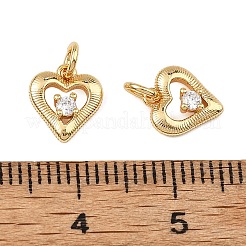 Messing klare Zirkonia Charms&nbsp;XGRQ3P078-580G