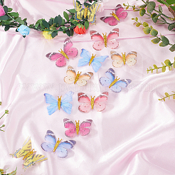 18 шт. 6 стиля тканевая заколка для волос в виде бабочки из кожи аллигатора OHAR-GF0001-39