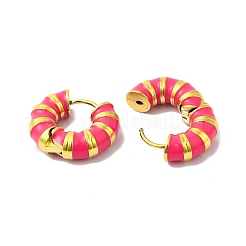 Круглые серьги-кольца с эмалью&nbsp;EJEW-Q704-05G-04