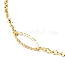 Cavigliera con maglie a occhio di cavallo in acciaio inossidabile 304 con placcatura sotto vuoto in PVD e catene portacavi per donna&nbsp;STAS-E001-23G