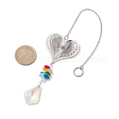 Латунные полые подвесные украшения&nbsp;HJEW-JM01930-03