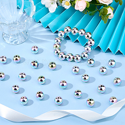 80 pièce de perles en plastique CCB opaques avec placage UV&nbsp;MACR-DC0001-28
