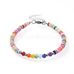Pulseras de abalorios de arcilla polimérica hechos a mano&nbsp;BJEW-JB04636-M