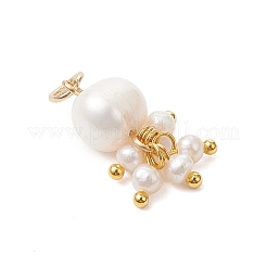 Подвески из натурального культивированного пресноводного жемчуга картофельного цвета&nbsp;PALLOY-JF04749-03