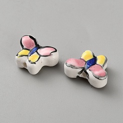 Perles en porcelaine manuelles&nbsp;LS-PORC-WH0014-10I