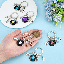 6 porte-clés pendentif en verre 6 couleurs&nbsp;KEYC-PH0002-28