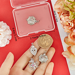 6 шт. подвеска в 3 стилях с покрытием из латуни с микропаве из кубического циркония&nbsp;STAS-BBC0013-24