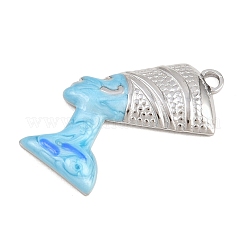 Colgantes de acero inoxidable 304 con esmalte azul&nbsp;STAS-E524-10P