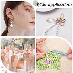 20 шт. подвеска в виде бабочки из прозрачного стекла и АБС-пластика&nbsp;HJEW-YW00269