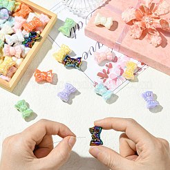 45 шт. 9-цветные непрозрачные акриловые бусины с УФ-покрытием&nbsp;OACR-CJ0002-54