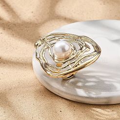 Круглые регулируемые кольца из сплава для женщин&nbsp;LS-RJEW-B108-04KCG