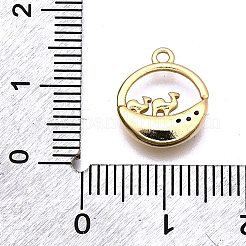 Латунные микропаве прозрачные подвески с фианитом&nbsp;LS-KK-G530-01B-G