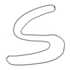 Collane a catena a palline in acciaio inossidabile 304 anti-appannamento&nbsp;X-CHS-O005-B-1.5mm