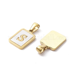 Pendentifs en forme de coquillage pavé en acier inoxydable 304 avec placage ionique (IP)&nbsp;X-STAS-G327-01G-S