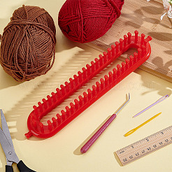 Telar de punto largo de plástico ovalado&nbsp;DIY-WH0591-593