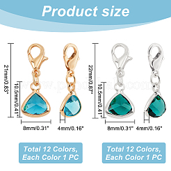 2 комплект 2-х цветных треугольных стеклянных подвесных украшений&nbsp;FIND-PH0010-11